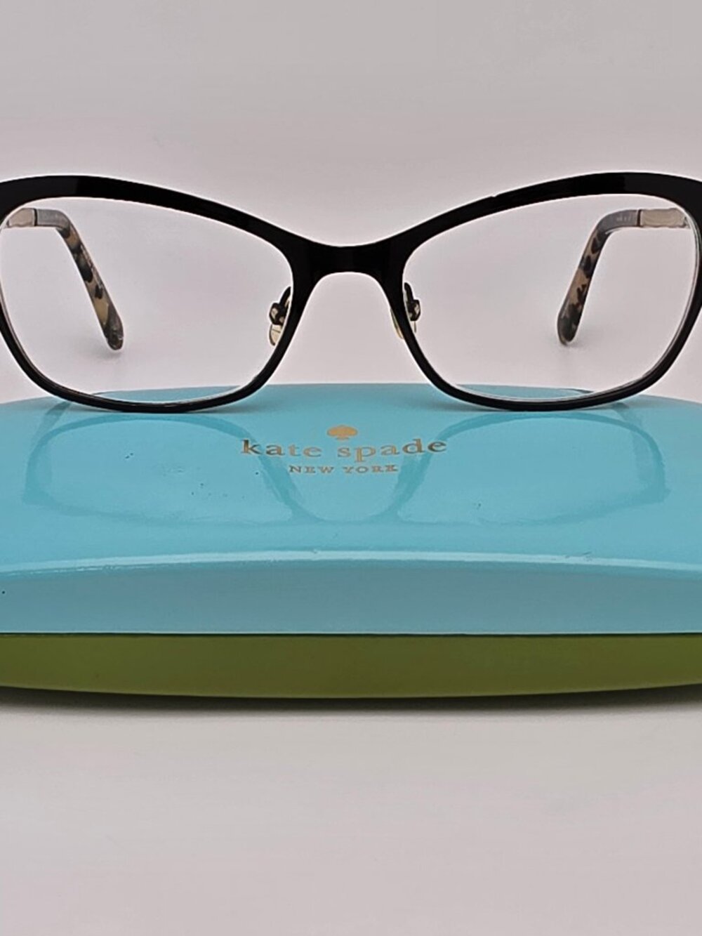 Kate Spade Melonie 006 Black Gold Cat Eye Eyeglasses Frame w/ Flexhinge and Case